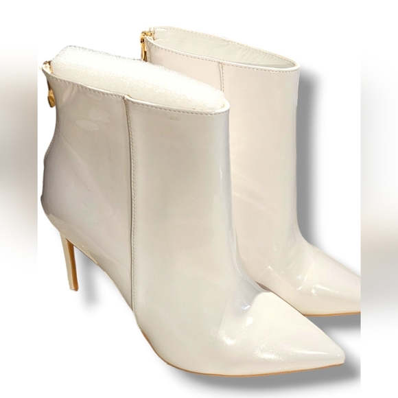 Patent leather stiletto ankle boots - Picture 3 of 8